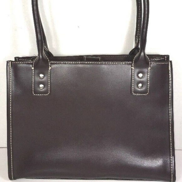 Wilsons Small Dark Brown Leather Satchel - Picture 2 of 8